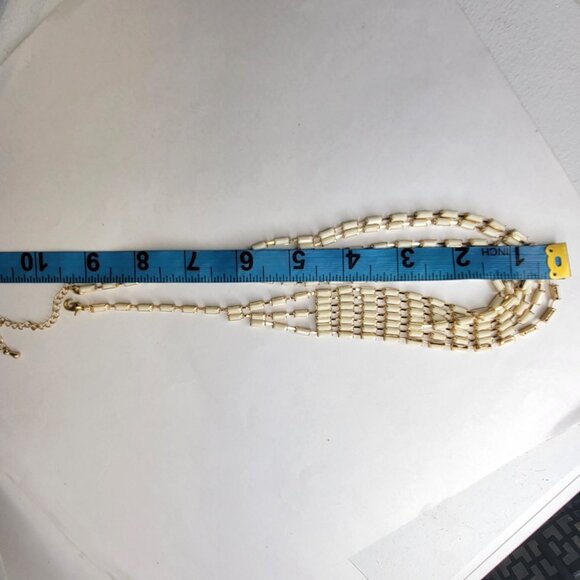 Multistrand Layered Necklace in Cream Hues - Picture 5 of 9